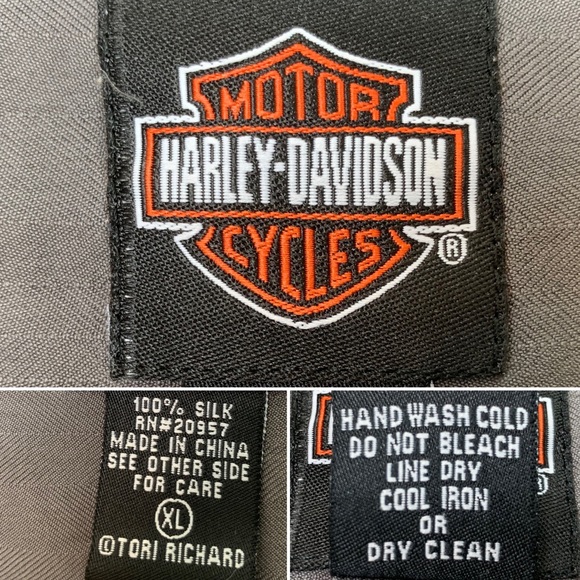 HARLEY-DAVIDSON by TORI RICHARD Washable Silk XL - Picture 7 of 8